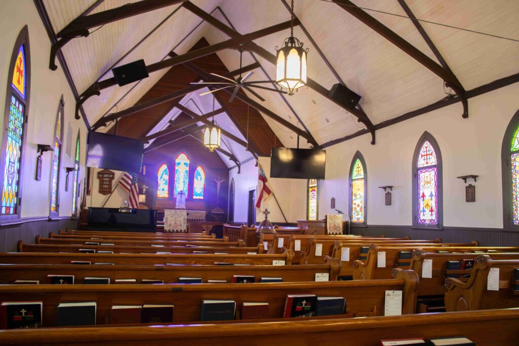 Refurbished historic church construction